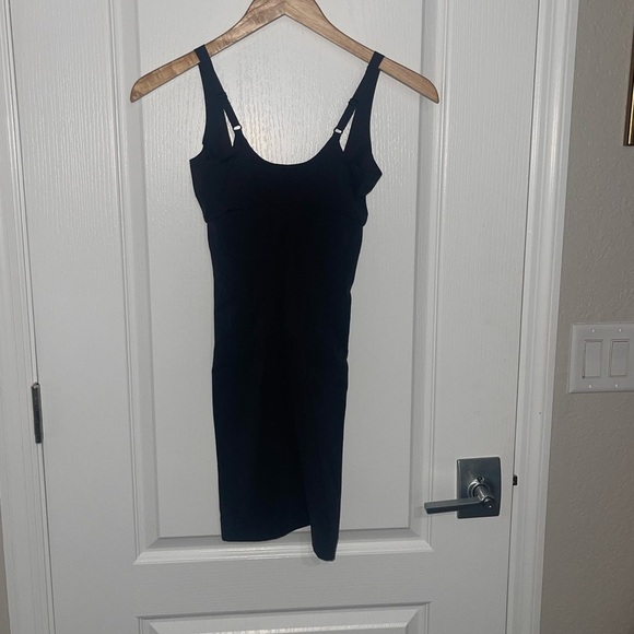 SPANX Seamless Open Bust Full Slip Women's Black Shapewear Slip Dress Skirt Sm - Picture 6 of 6